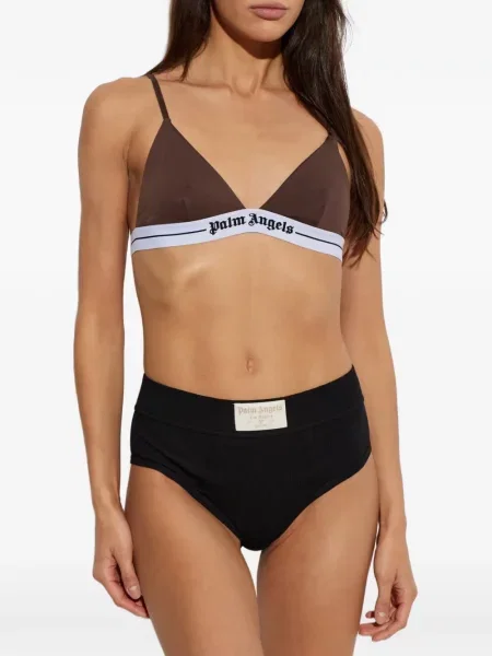 Sutien triunghi Palm Angels cu autograf maro