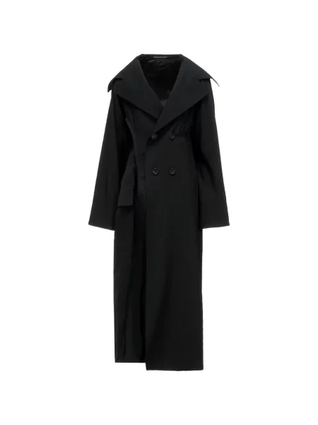 Palton Yohji Yamamoto cu două rânduri de nasturi negru