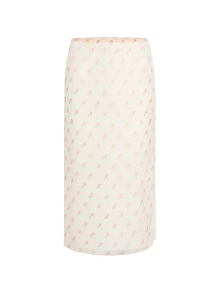 Fustă Khaite de mătase roz