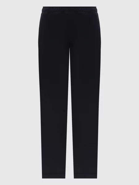 Спортивні штани зі шкіряною нашивкою логотипа Moncler сині