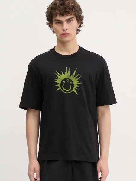 Tričko Hugo Blue s potiskem černá