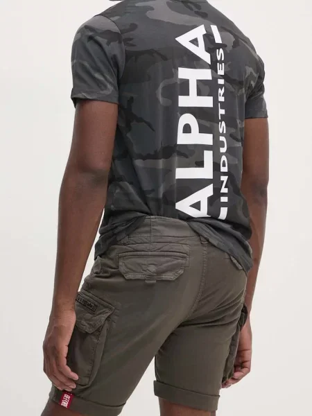 Alpha Industries Kratke hlače Crew zelena