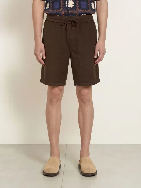 Allsaints Šortky Hanbury Z Lnu hnědá