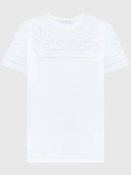 Кружевная футболка Ermanno Scervino белая