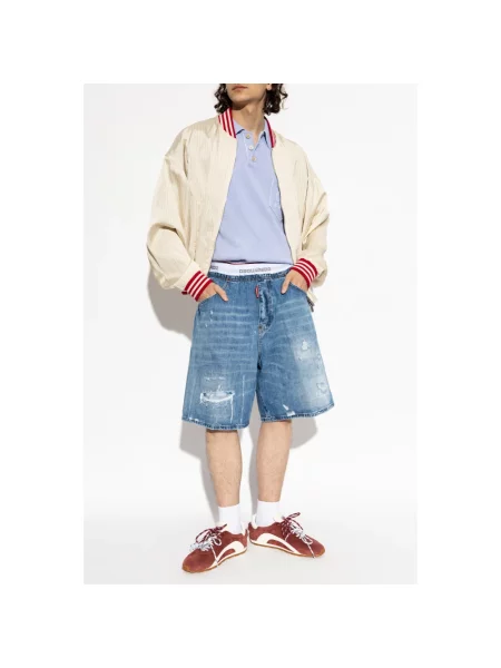Szorty jeansowe Dsquared2 niebieskie