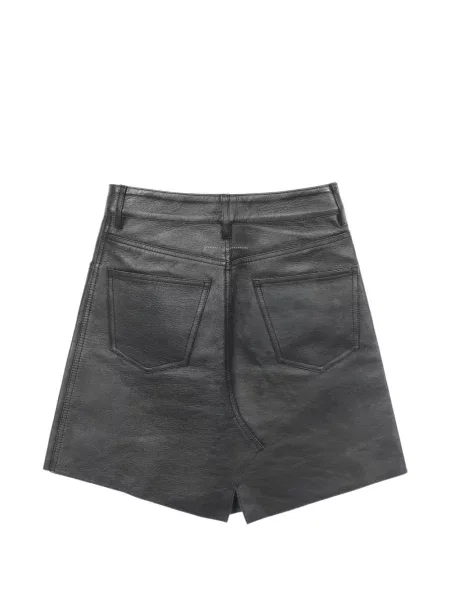 Fustă din piele Mm6 Maison Margiela negru