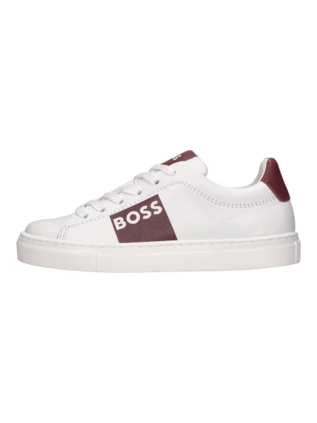 Sneakersy Boss skórzane białe
