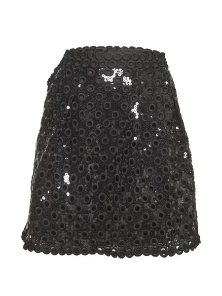 Fusta mini Marc Jacobs cu paiete din dantelă negru