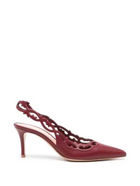 Pantofi cu toc Gianvito Rossi slingback roșu