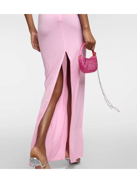 Kvetinové oblekové maxi šaty Magda Butrym ružová