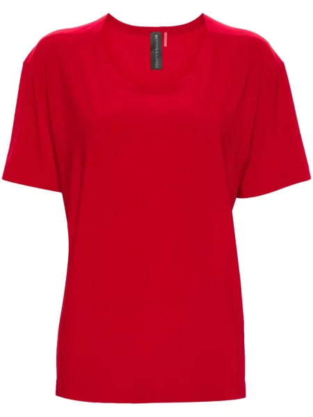 Tricou Norma Kamali din jerseu scurt roșu