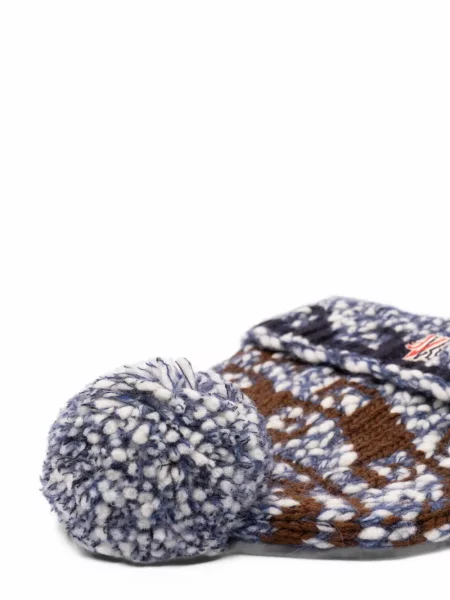 Плетена шапка Moncler Grenoble помпони
