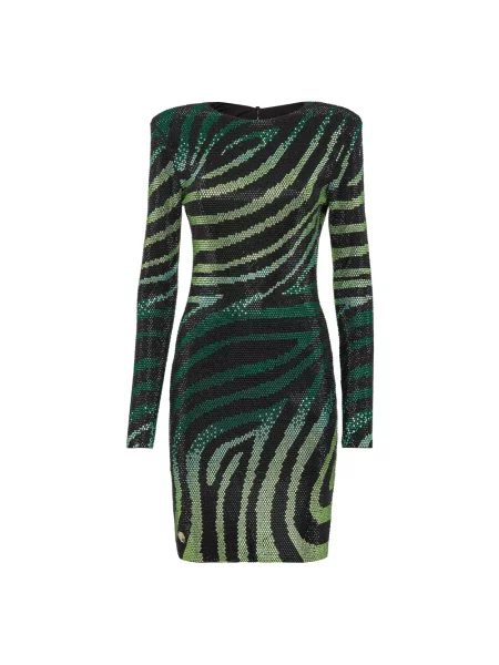 Mała mały sukienka mini Philipp Plein zielona