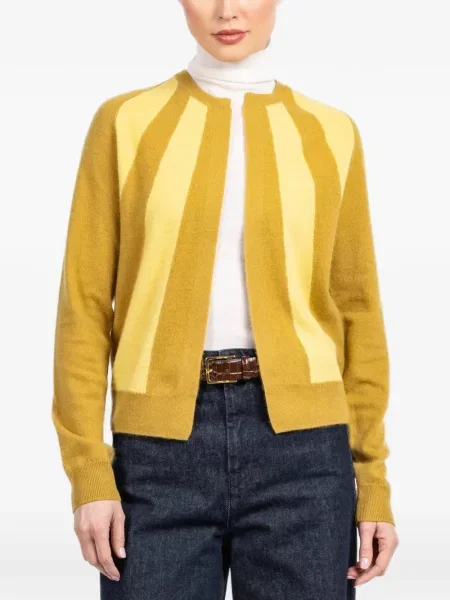 Cardigan Frenckenberger cu dungi galben