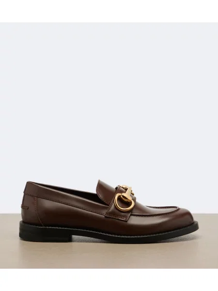 Pantofi loafer Gucci din piele maro