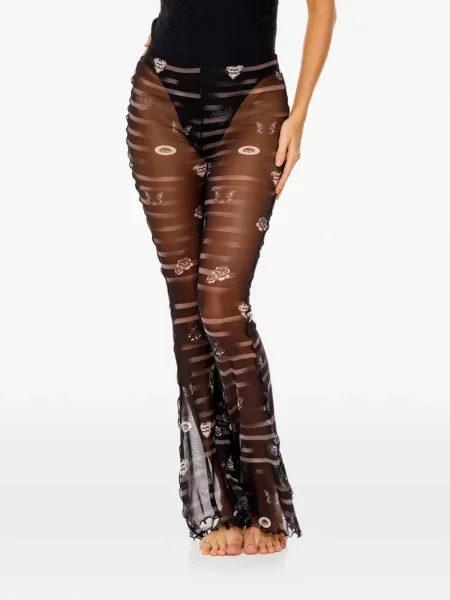 Spodnie Agua Bendita z nadrukiem czarne