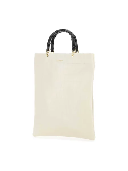 Shopperka Jil Sander skórzana beżowa