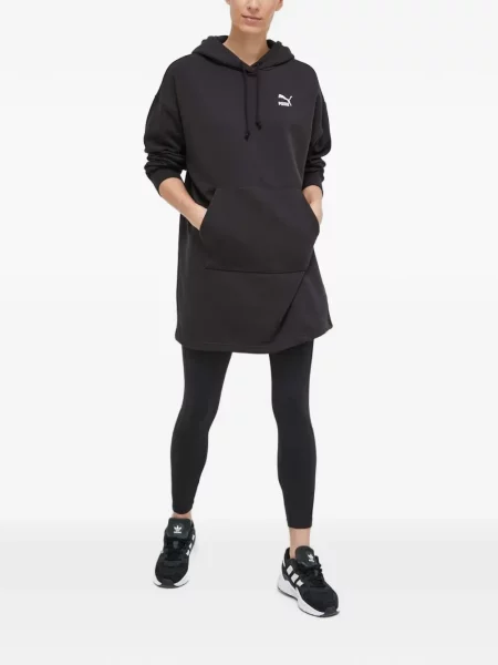 Hanorac cu glugă Puma cu broderie cu cordon negru