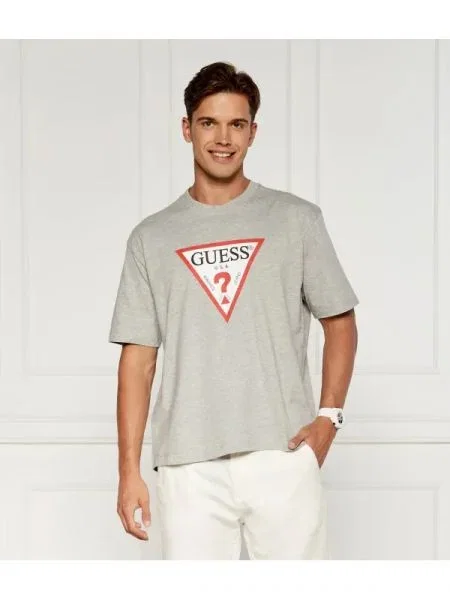 Guess Jeans Tricou | Oversize fit gri