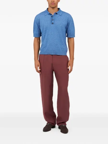 Tricou polo Roberto Cavalli cu autograf albastru