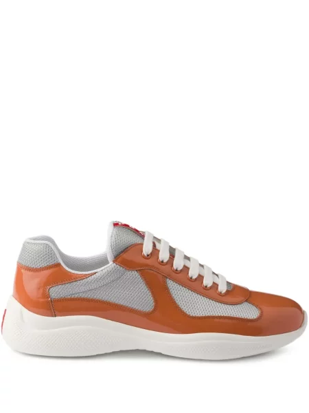 Sneakerși Prada portocaliu