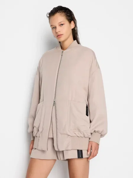 Armani Exchange Бомбер Ліоцелл бежевий