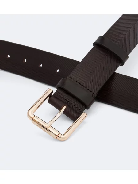 Cu centură curea Max Mara din piele maro