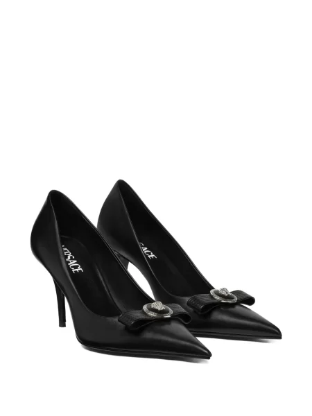 Pantofi cu toc Versace din piele negru