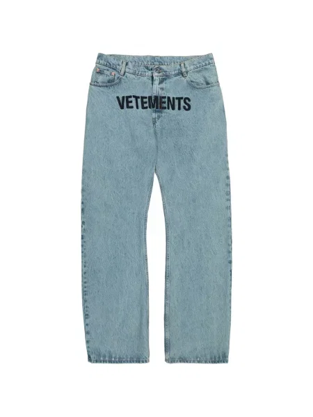 Blugi Vetements cu autograf albastru