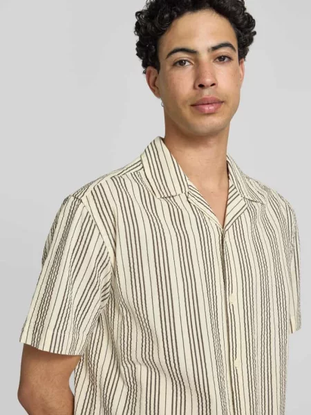Koszula casualowa o kroju relaxed fit z czystej bawełny model CRUZ' Only & Sons biała