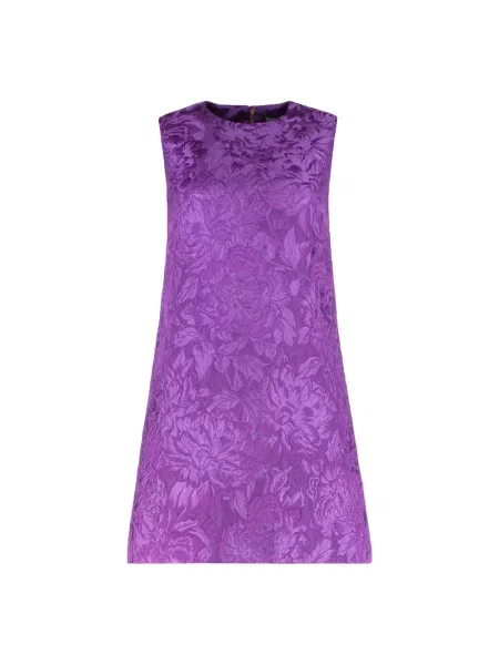 Krótka sukienka Dolce And Gabbana fioletowa