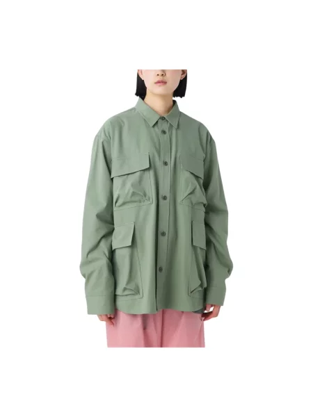 Koszula Snow Peak w jodełkę zielona