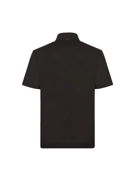 Koszulka polo Zegna z krótkim rękawem brązowa