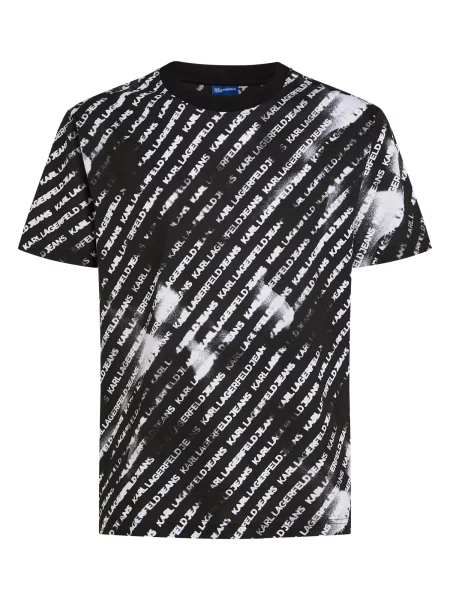 KARL LAGERFELD JEANS Tricou negru alb