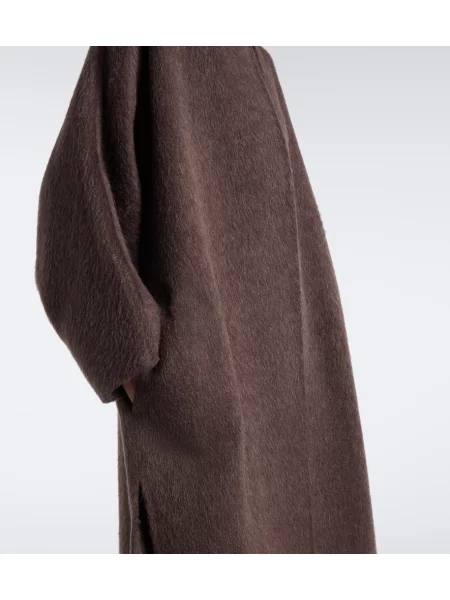 Palton Max Mara de mohair maro