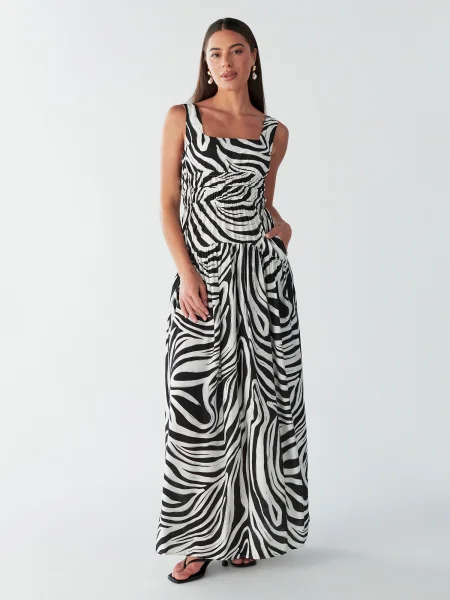 BWLDR Rochie SAFIA negru alb