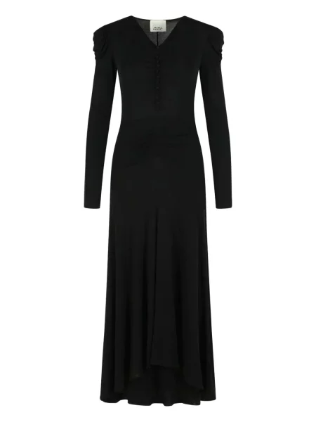 Rochie maxi Isabel Marant cu decolteu în V de costum negru