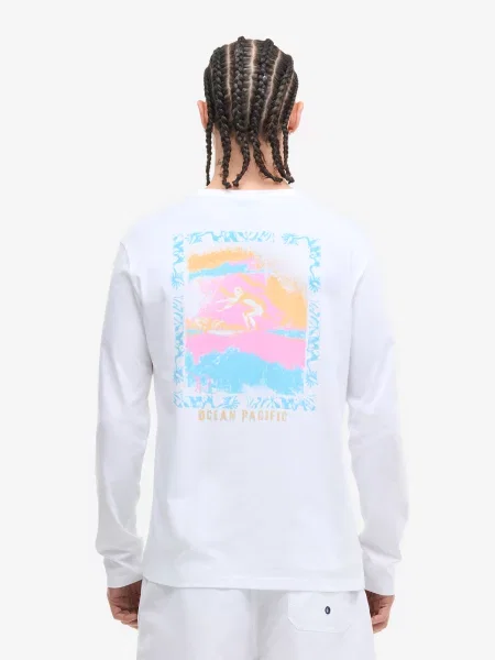 Тениска с дълъг ръкав Ocean Pacific с дълъг ръкав бяло