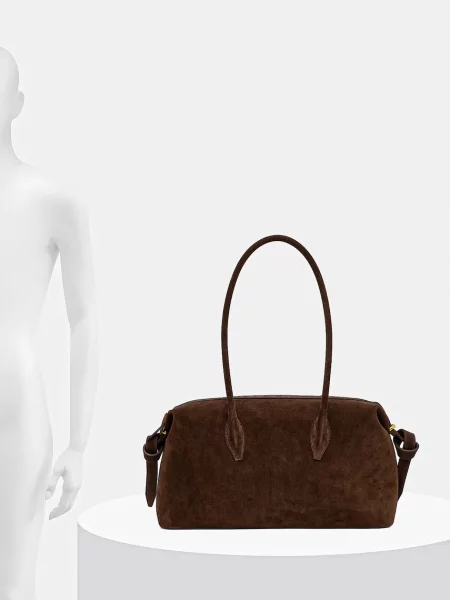 Замшева сумочка Yuzefi BRIOCHE DUFFLE коричневий