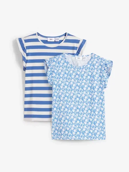 T-shirt z bawełny organicznej 2 szt. biała