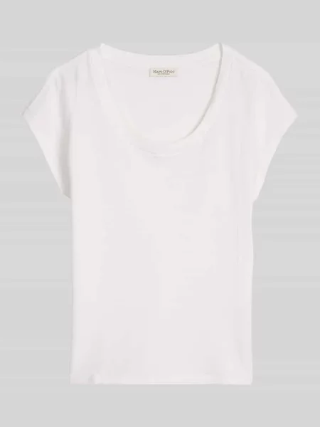 Męski t-shirt o kroju regular fit z czystej bawełny Marc O'polo biała