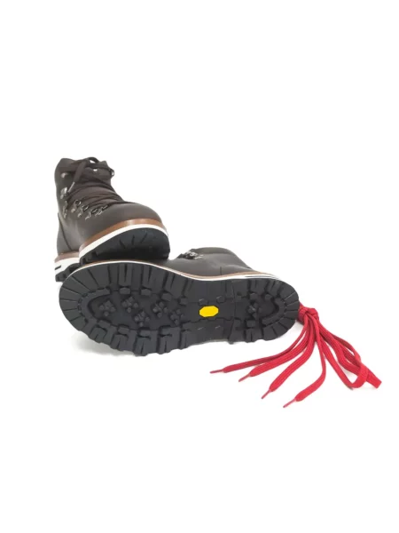 Botine Monpiz cu șireturi din piele maro