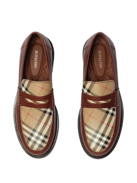 Pantofi loafer Burberry din piele maro