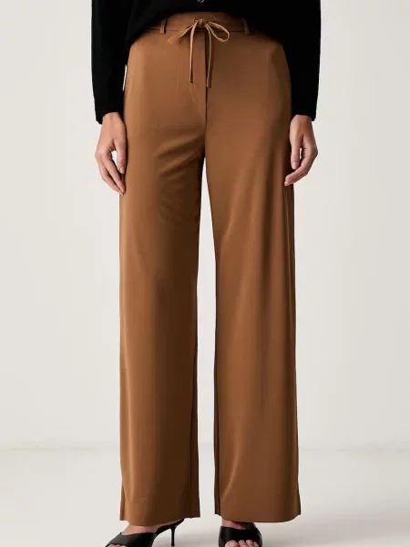 MM by Max Mara παντελόνι ίσιο γυναικείο MMLEDOTTO καφέ