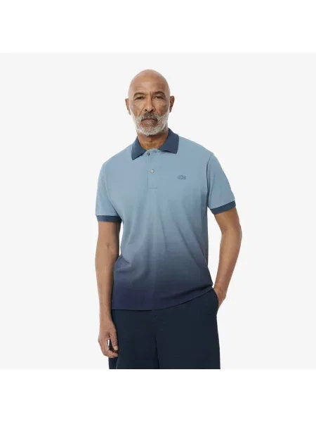 Lacoste Koszulka Polo Classic Fit Ombré Print granatowa