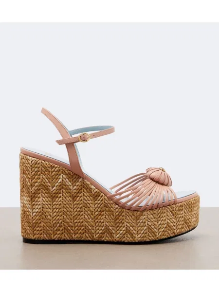 Espadrile Valentino Garavani din piele bej