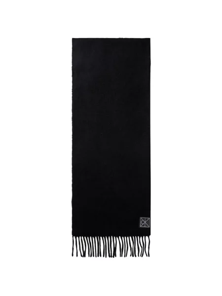 Fular Calvin Klein cu franjuri negru