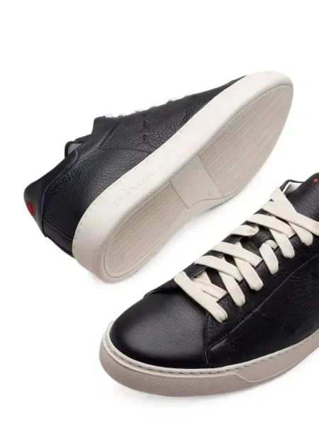 Sneakerși Kiton din piele negru