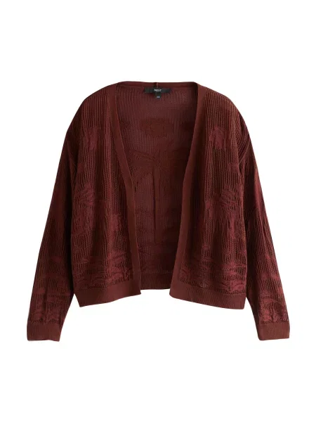 Next Geacă tricotată ciocolatiu