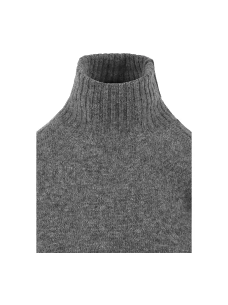 Sweter z golfem Solotre do golfa szary